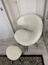 Retro white leather for sale  BOURNEMOUTH