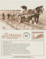 Cartão postal feminino plantando batatas Yorkshire 1952 cavalo - Nostalgia comprar usado  Enviando para Brazil
