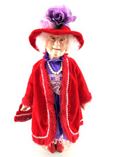 Boneca colecionável Duck House Red Hat Society Old Lady Grandma 19" suporte certificado de autenticidade comprar usado  Enviando para Brazil