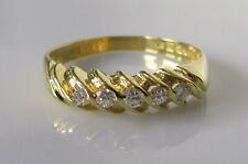 Meia banda anel vintage com pedras de zircônia para casamento e noivado comprar usado  Enviando para Brazil