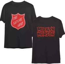 Camisa dupla face Marilyn Manson The Satanic Army comprar usado  Enviando para Brazil
