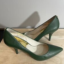 Bombas femininas Michel Kors couro flexível 10M verde malaquita texturizada biqueira pontiaguda comprar usado  Enviando para Brazil