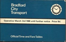 TABELAS OFICIAIS DE HORÁRIO E TARIFA DE TRANSPORTE DA CIDADE DE BRADFORD - MARÇO DE 1968 comprar usado  Enviando para Brazil