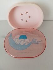 SANRIO 1976 Vintage Little Twin Stars Soap Box case plastic pink Japan 10,3x 7,6 comprar usado  Enviando para Brazil