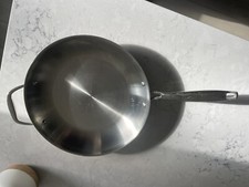 Frigideira gourmet tripla folheada 12 pol. Cabo auxiliar de aço inoxidável seguro para forno, usado comprar usado  Enviando para Brazil