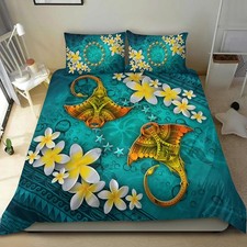 Używany, Cook Islands Polynesian Bedding Set - Manta Ray Ocean na sprzedaż  Wysyłka do Poland