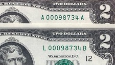 INCRÍVEL NÚMERO DE SÉRIE CORRESPONDENTE $2 DÓLAR PAR (2017A BOSTON & SAN FRANCISCO) UNC comprar usado  Enviando para Brazil