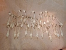 Lote de 35 prismas de cristal para lustre, Natal ou artesanato, usado comprar usado Lote de 35 prismas de cristal para lustre, Natal ou artesanato, usado comprar usado  Enviando para Brazil