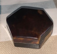 délicate boite hexagonale pilulier en corne Nécessaire de voyage Etui  XIXe comprar usado  Enviando para Brazil