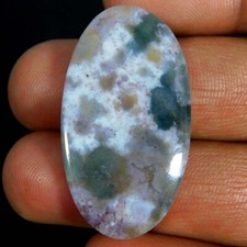 Używany, 23.10Cts. Naturale Indeonesia Muschio Agata Ovale Cabochon Sfuso Gemma na sprzedaż  Wysyłka do Poland