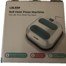 Máquina de prensa térmica portátil LOLSSA para camisetas 9 x 9" verde perfeito, usado comprar usado  Enviando para Brazil