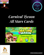 💫 Adesivos de cartões Carnival Tycoon All Stars (1/2/3/4&5) novo álbum comprar usado  Enviando para Brazil