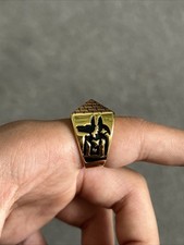 Golden pyramid ring for sale  BRADFORD