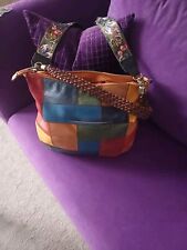 Multicolor leder handtasche gebraucht kaufen  Hoyerswerda