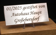 Edelstahlschild v2a lasergravu gebraucht kaufen  Nordstemmen