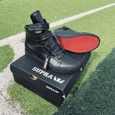 Sapato Supra Tk Society High Top preto com sola vermelha QUENTE, usado comprar usado  Enviando para Brazil