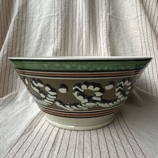 Don DG Carpentier Mochaware Creamware tigela grande olho de gato minhoca assinado 1998 comprar usado  Enviando para Brazil