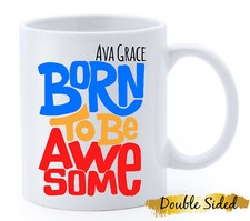 Caneca de café personalizada Born to be incrível. Caneca de aniversário NOME personalizada.  comprar usado  Enviando para Brazil