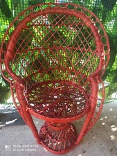 Poltrona vimini rossa usato  Ardea