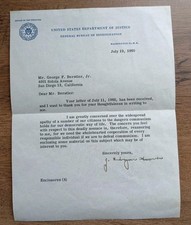 J EDGAR HOOVER - Cabeça de letra do FBI - TLS - Carta autografada re comunismo - 1960 comprar usado  Enviando para Brazil