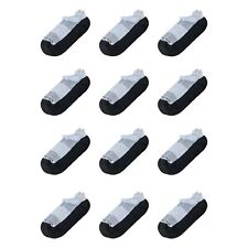 12 meias atléticas acolchoadas por atacado médias 7-9 Fitsok preto cinza comprar usado  Enviando para Brazil