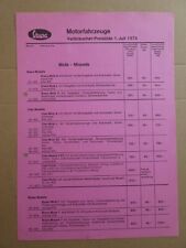 Vespa preisliste 1974 gebraucht kaufen  Wiesloch