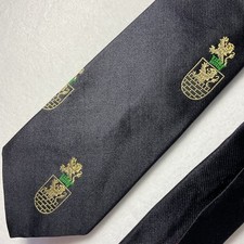 Usado, Antigo Clássico Mr John Gravata de Seda Magro Escudo Heráldico Griffins Crista Emblema Escritório comprar usado  Enviando para Brazil