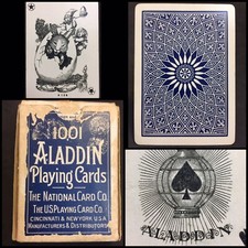 Usado, Baralho de pôquer antigo c1910 cartas de baralho Aladdin 52+ coringa baixo grau USPCC comprar usado  Enviando para Brazil