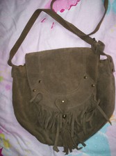 Wildleder handtasche fransen gebraucht kaufen  Deutschland