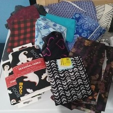 Lote de tecido para costura artesanato acolchoamento projetos faça você mesmo algodão lã tamanhos mistos 8 lb comprar usado  Enviando para Brazil