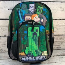 Mochila infantil Minecraft com lancheira conjunto Creeper Steve personagens bolsa escolar comprar usado  Enviando para Brazil