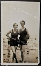 Fantasias de banho femininas nadadoras em lã da década de 1920 com dois acabamentos - foto 10,5 por 6,5 cm comprar usado  Enviando para Brazil