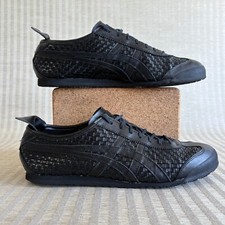 Usado, Tênis Onitsuka Tiger México 66 Masculino Tamanho 10 EUA Todo Preto Couro Tecido comprar usado  Enviando para Brazil