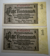 Deu 222b rentenmark gebraucht kaufen  Lottstetten