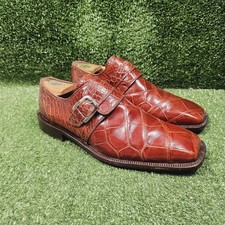 Sapatos sociais masculinos Mauri M Collection genuíno alça de conhaque jacaré tamanho 10.5 comprar usado  Enviando para Brazil