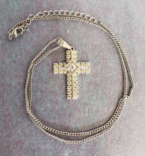 diamante cross necklace for sale  HIGHBRIDGE