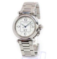 Usado, Cartier Pasha C Big Date 2475 35mm mostrador branco aço inoxidável comprar usado  Enviando para Brazil