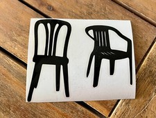 Usado, Puerto Rico Plastic Lawn Chairs Silhouette Bad Bunny Album Vinyl Decal Sticker comprar usado  Enviando para Brazil