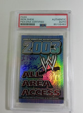 Usado, Iron Sheik autografado passe de luta livre PSA CERTIFICADO DE AUTENTICIDADE WWE Auto Hall Of Famer comprar usado  Enviando para Brazil