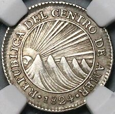 Moeda de prata Guatemala real 1824-NG NGC XF 40 Central American Rep 1 (24103102C) comprar usado  Enviando para Brazil
