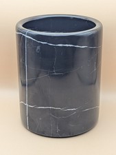 Suporte para utensílios de cozinha de mármore preto, cilindro de armazenamento. Pedra de veias brancas, usado comprar usado  Enviando para Brazil