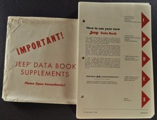 1968 jeep data for sale  Olympia
