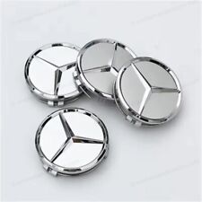 4 x Tapabujes centros de rueda llanta plata cromados para Mercedes Benz 75mm comprar usado  Enviando para Brazil