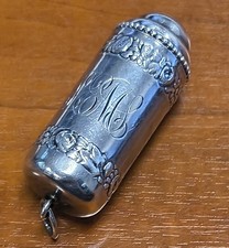 Estojo de agulha de costura antigo Gorham prata esterlina Chatelaine com monograma comprar usado  Enviando para Brazil
