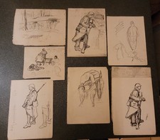 Lot vieux dessins d'occasion Lot vieux dessins d'occasion  Fontainebleau