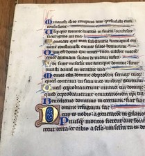 Feuillet manuscrit enluminure d'occasion  Paris V