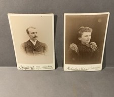 Cartão de gabinete identificação com foto casal Ellie Packard Lewiston, fabricante de sapatos Maine comprar usado  Enviando para Brazil