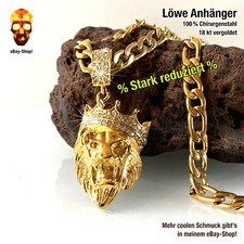 Löwe vergoldet anhänger gebraucht kaufen  München