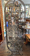 wrought wine rack tall iron for sale  San Leandro