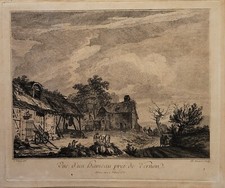Gravure 18e vue d'occasion  Aix-en-Provence-